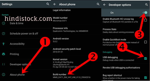 android phone screen record usb setting