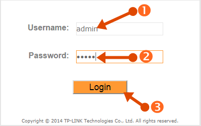 router password admin