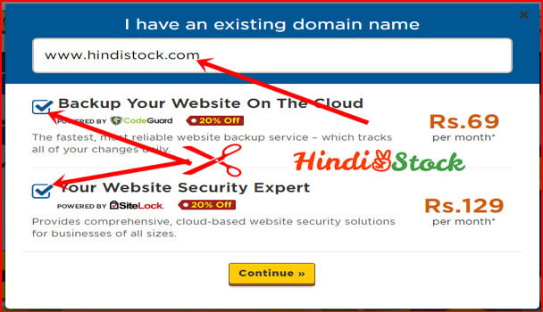 hostgator hosting choose domain